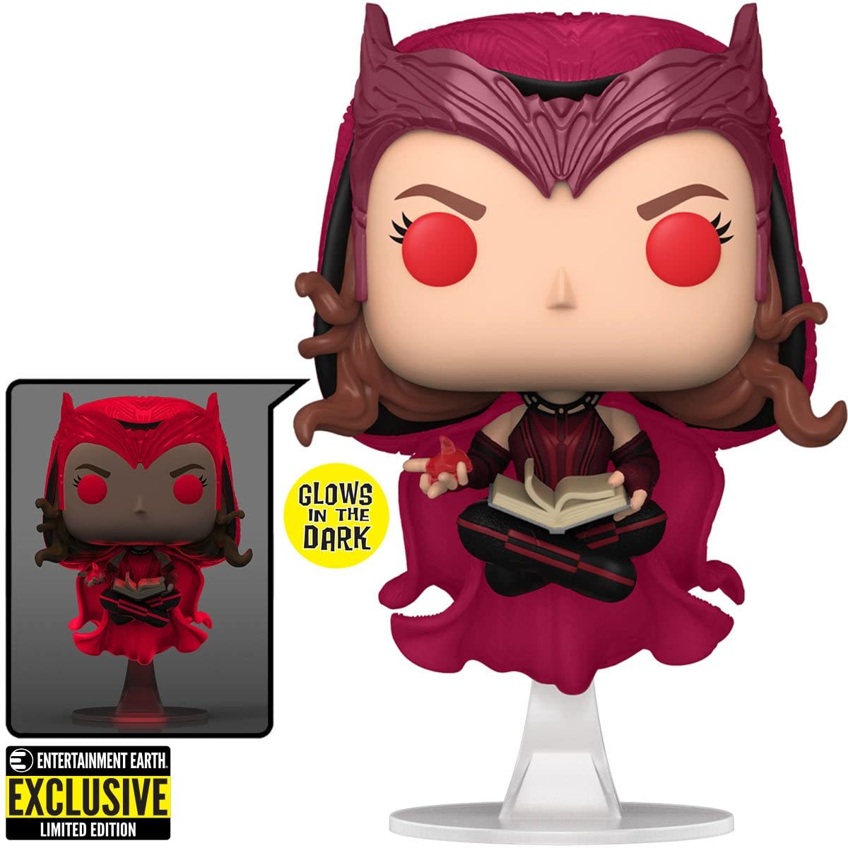 POP Marvel: WandaVision - The Scarlet Witch Glow-in-The-Dark limited availability Funko Vinyl Figure (Bundled with Compatible Box Protector Case)  Multicolored  3.75 inches
