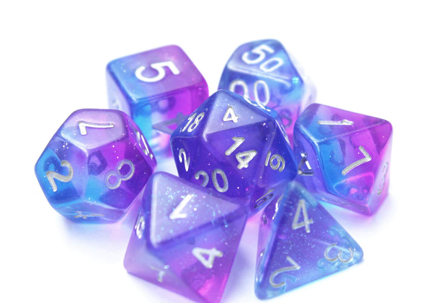 Polyhedral DND Dice Set RPG Rainbow Dice for Dungeons and Dragons(D&D) Role Playing Game,MTG,Pathfinder,Table Game,Math Games Di