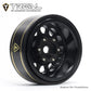 Treal 1.0 Beadlock Wheels 12 Spokes Classic Rims (4P) For Scx24 Ax24 Fcx24 Trx4M 1/24 1/18 Crawler Car-Type I(Black)