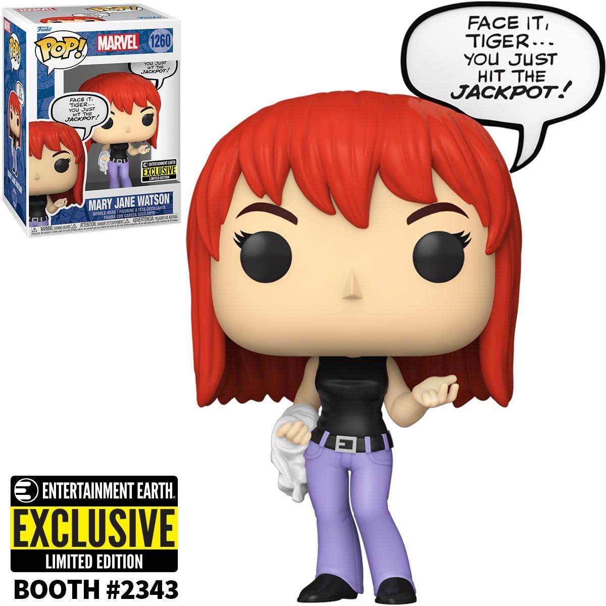 POP Marvel Spider-Man Mary Jane Watson Vinyl Figure 3.75" Multicolored with Box Protector Case C10597121