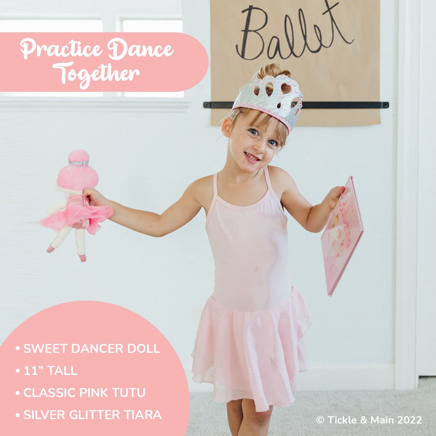 Tickle & Main Ballerina Princess Gift Set, Ballerina Doll, Dance Recital Gifts For Girls