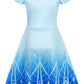 Sukyfecde Girls Princess Dresses Toddler Kids Costume Birthday Party Dress Halloween Cosplay Outfits Size 7-8 Blue