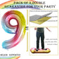 Goer Number 19 Balloons For 19Th Birthday Sweet 19 Party Decorations,42 Inch Jumbo Foil Helium 91 Balloons For 91St Birthday Party Decoration (Rainbow)