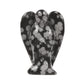 Justinstones Carved Snowflake Obsidian Gemstone Peace Angel Pocket Guardian Angelhealing Statue 2 Inch