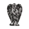 Justinstones Carved Snowflake Obsidian Gemstone Peace Angel Pocket Guardian Angelhealing Statue 2 Inch