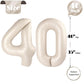 40 Balloon Number, Cream White Number 40Th Birthday Balloons 40 Inch, 40 Years Old Cream White Birthday Decorations For Men Wome
