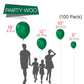 PartyWoo Balloons - Hunter Green Rubber Balloons, 100 pcs in 18, 12, 10, 5 Inch Sizes, Perfect for Christmas & Jungle Party Decorations