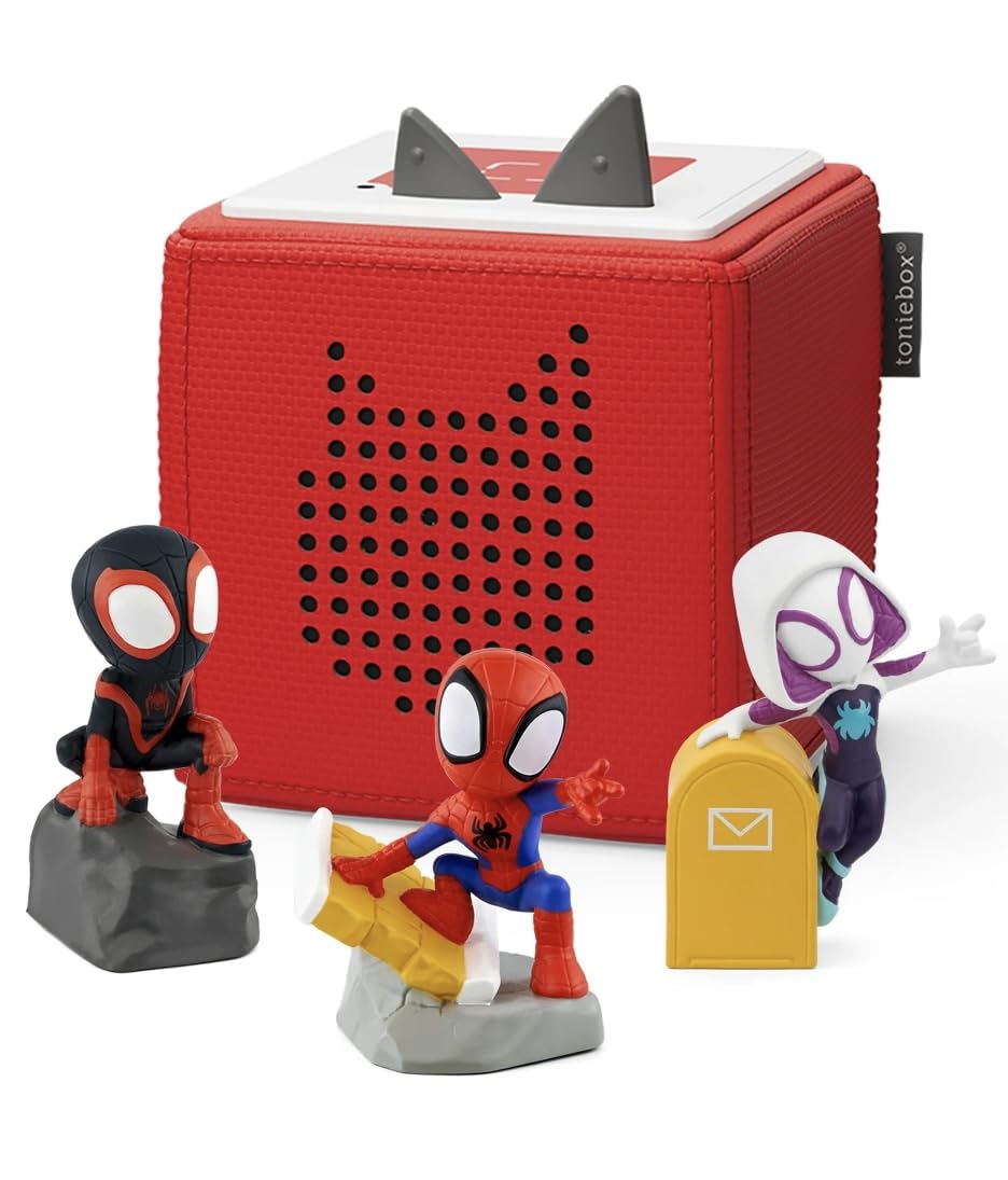 Toniebox 1 Bundle with Spidey, Ghost-Pider, and Spin - Red [Discontinued]