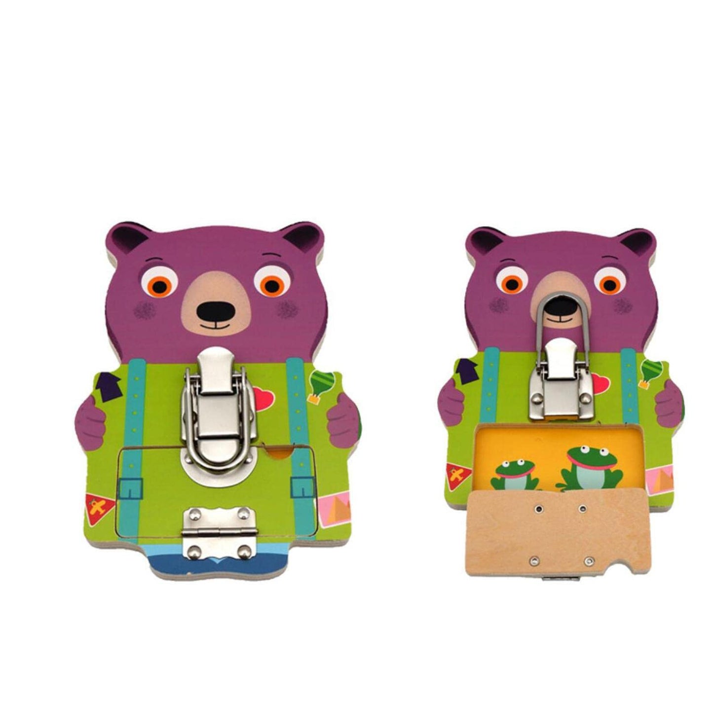 Calandis Busy Board For Toddlers Unlock Toys Fine Motor Skills Travel Toys Gifts Bear | Developmental Baby Toys | Toys For Baby
