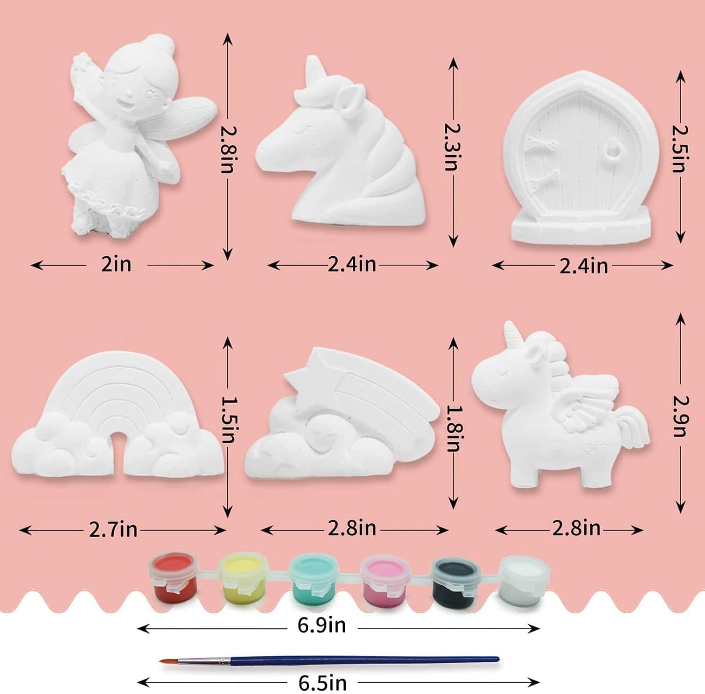 Funto Paint Your Own Unicorn Painting Kit, 13 Pcs Arts And Crafts Set For Kids, Steam Projects Creative Activity Diy Toys Gift F
