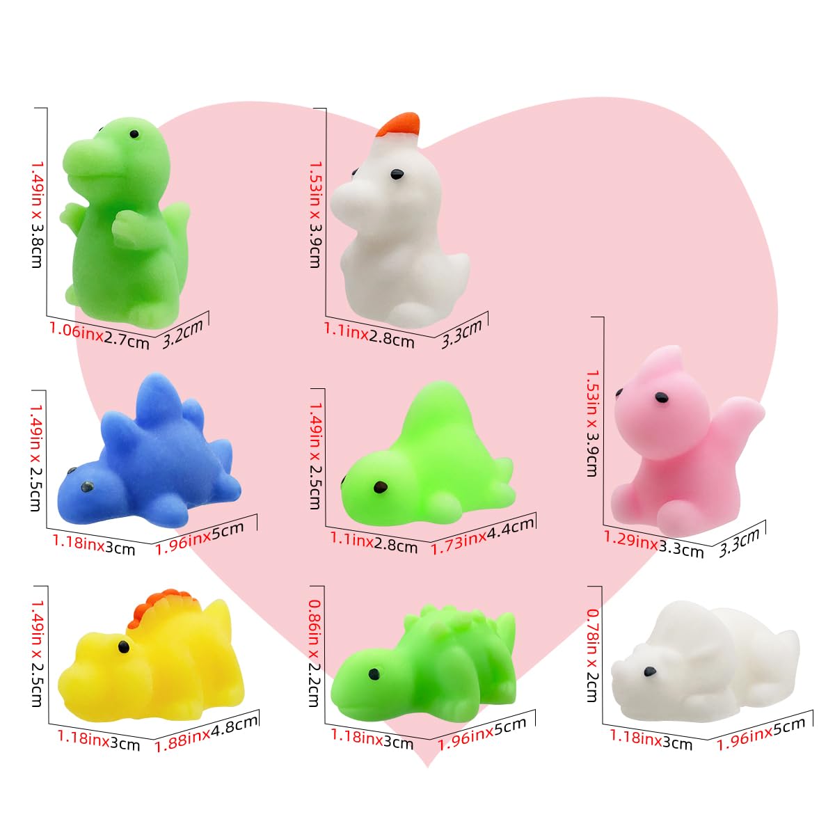 Onkull 24 Packs Valentines Day Squishy Toy Gift Cards For Kids, Kawaii Mochi To Squeeze With Cards, Mochi Squishy Toy Stress Rel