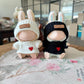 Generic 17cm Doll Clothes Outfits - Red & Green Suspenders Pants Set for Dolls, 2 Pack, Accessories, No Doll Included