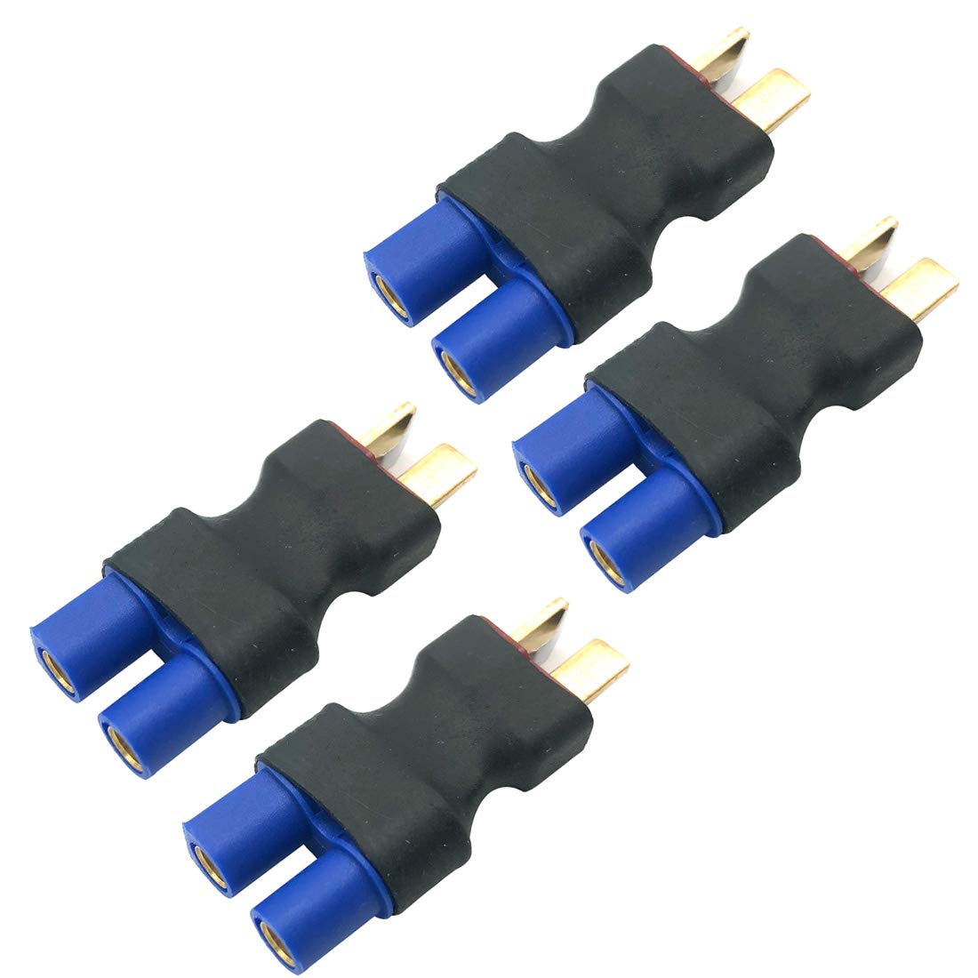 FLY RC 4 Pcs T Male Plug to EC3 Female Connector Plug Adapter for RC Lipo Battery