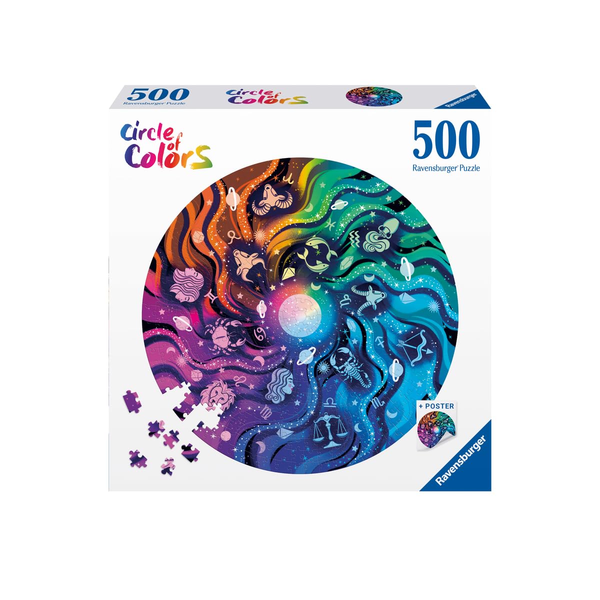Ravensburger Circle Of Colors: Astrology 500 Piece Jigsaw Puzzle For Adults -12000819 - Handcrafted Tooling, Made In Germany, Every Piece Fits Together Perfectly