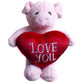 Plushland Stuffed Animal With Red Heart - Love You- Plush Animals Toy For Kids & Adults - Embroidered Heart Pillow -8 Inches (Pi