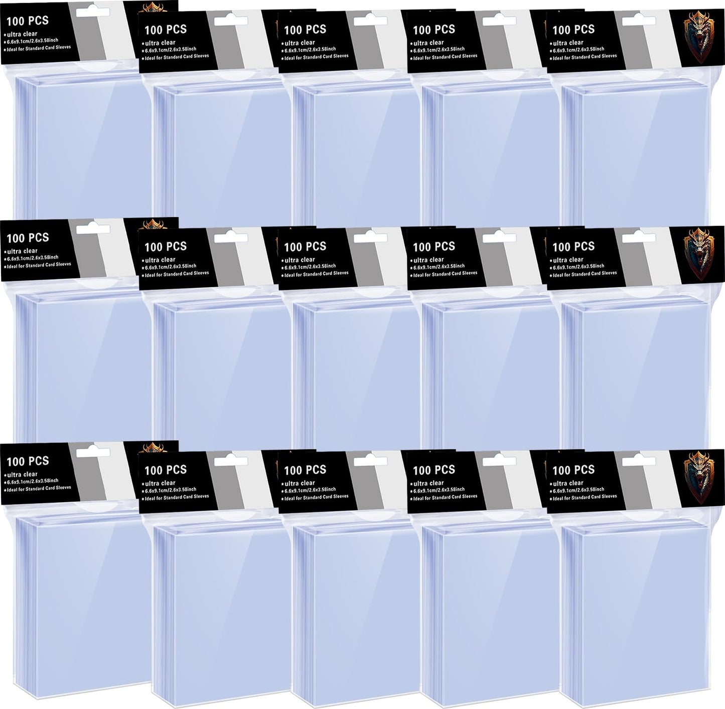 1500 Counts Soft Inner Sleeves For Trading Cards,Clear Perfect Fit Protector For Tcg,And Sports Collectibles (Basketball, Baseba