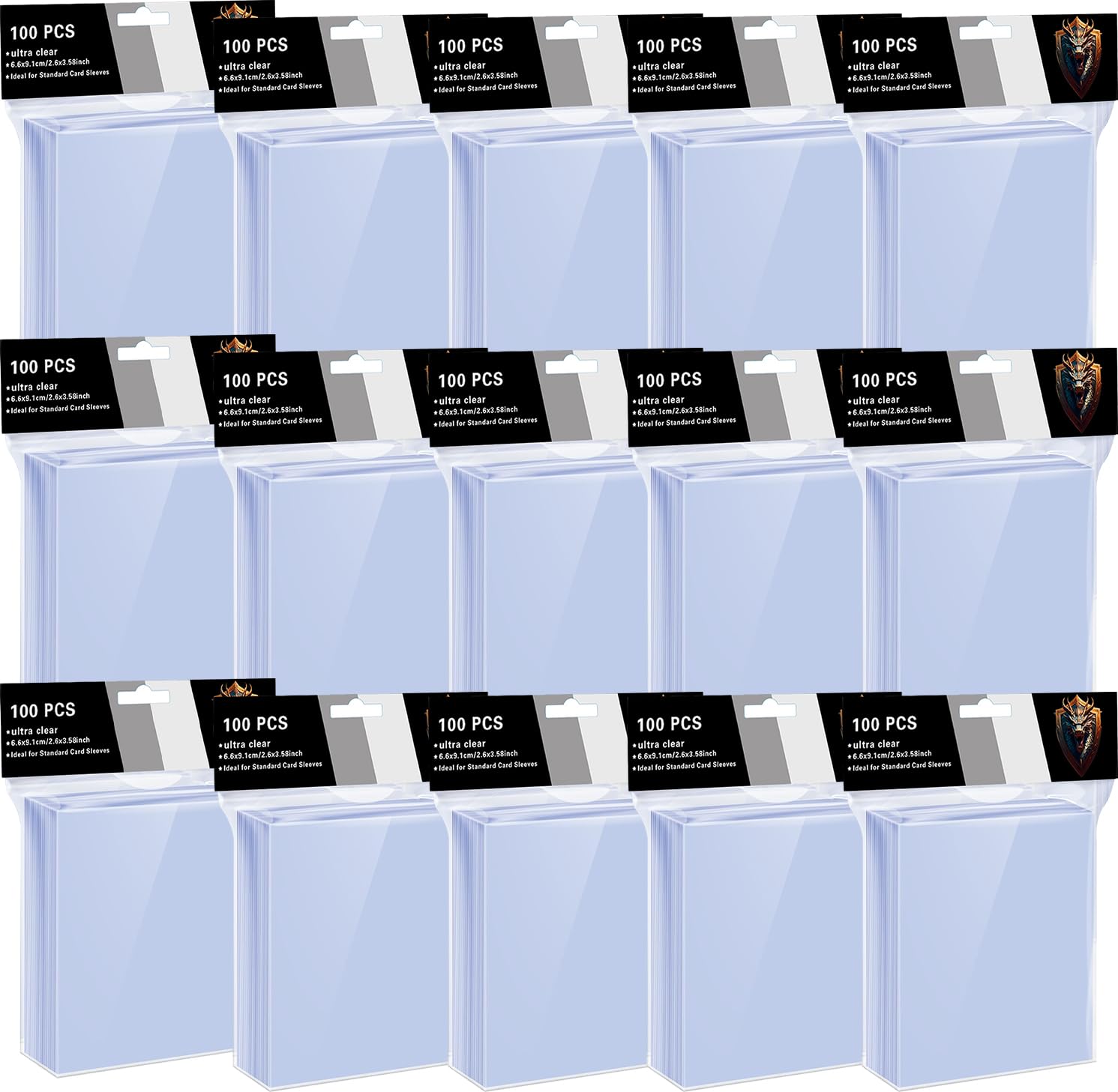 1500 Counts Soft Inner Sleeves For Trading Cards,Clear Perfect Fit Protector For Tcg,And Sports Collectibles (Basketball, Baseba