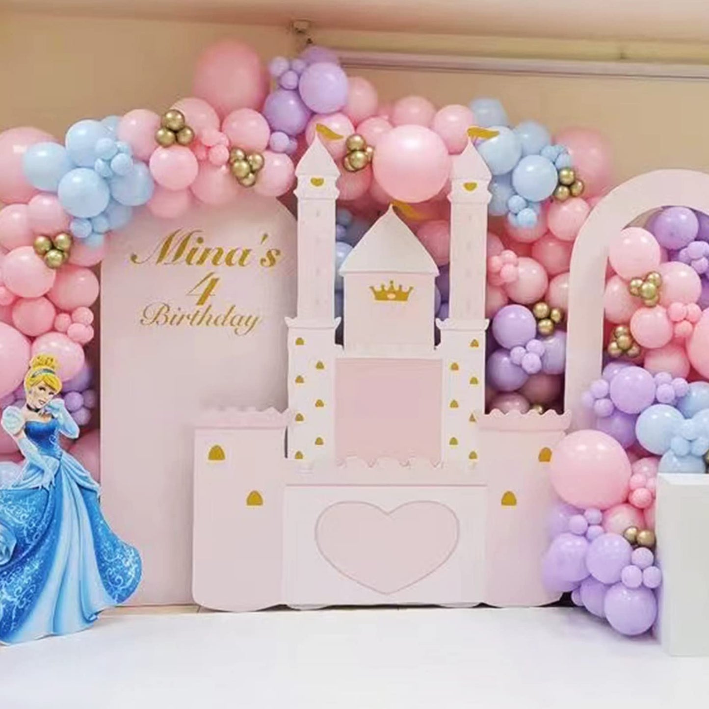 Teslite 60Pcs Pastel Pink & Purple Balloons - 12" Helium Latex with Metallic Confetti for Birthday, Baby Shower, Wedding Decorations