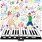 Play22 Floor Piano Mat For Toddlers 71' - 24 Keys Piano Play Mat - Keyboard Playmat Has Record, Playback, Demo, Play, Adjustable Vol. - Best Piano Gift For Boys & Girls