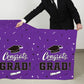 Graduation Party Decorations, Gongrats Grad Tablecover for Graduation Party Supplies, 3 pcs Purple Table Cloths, 54x108