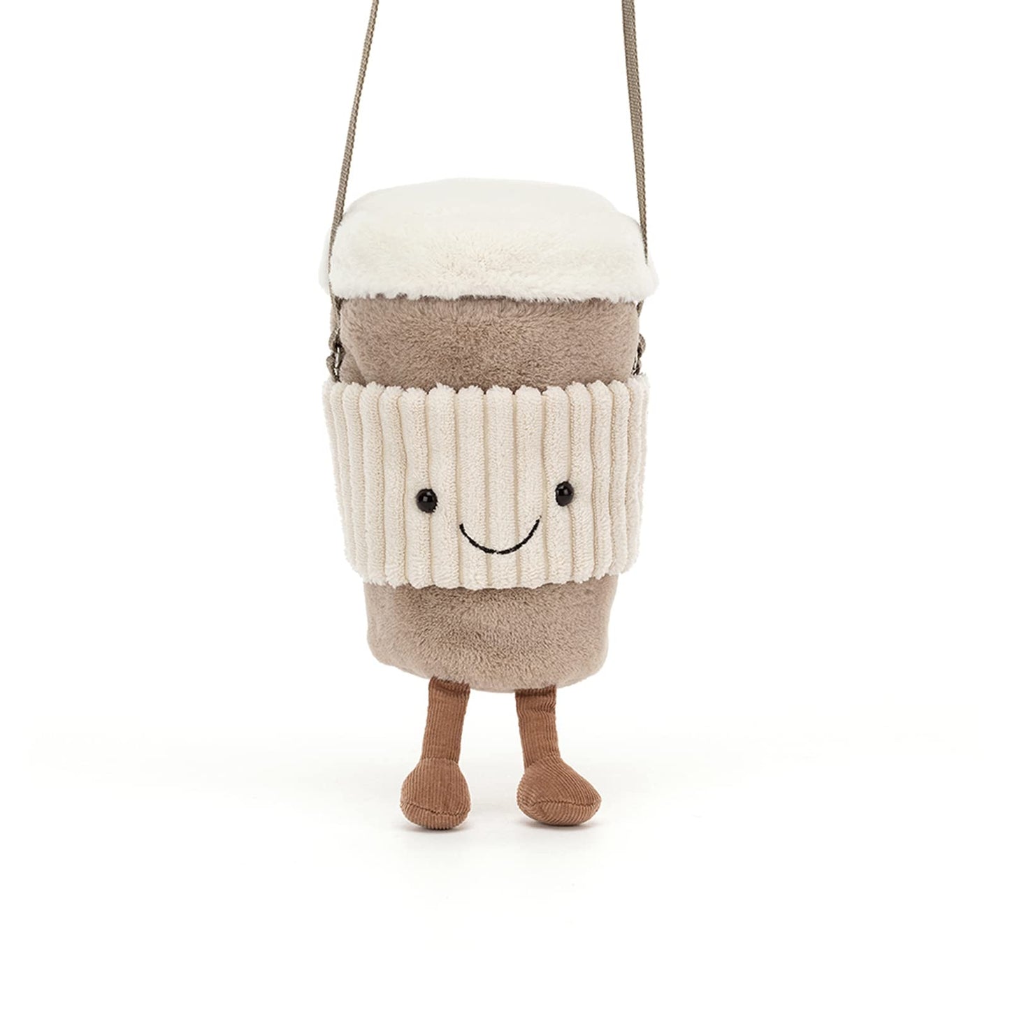 Jellycat Amuseables Coffee-To-Go Plush Bag, 8 Inches | Crossbody And Shoulder Purse | Fun And Unique Handbag