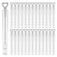 Faxco 50 Pcs Bubble Wand, White Heart Bubble Stick Tube, Wedding Bubbles Toy, Party Favors For Anniversaries, Valentine'S Day, Festival Gift(No Bubble Liquid)