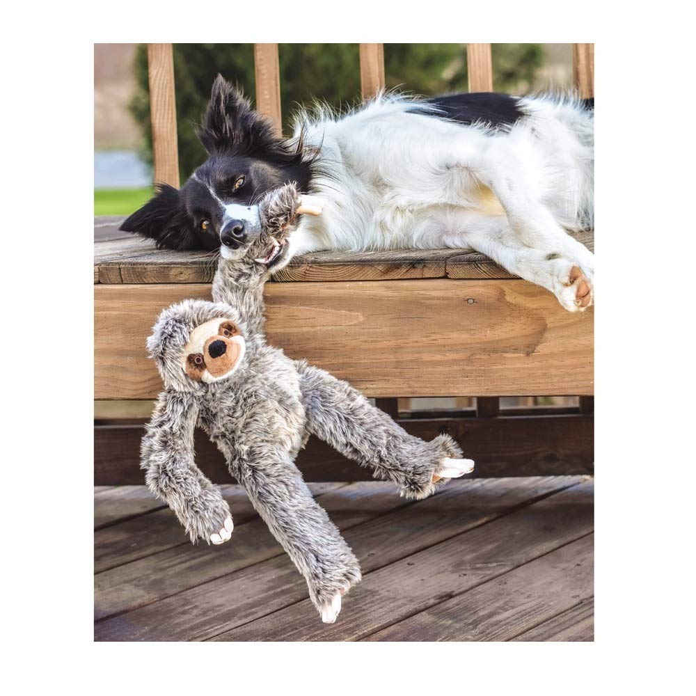 Fluff And Tuff Tico Sloth Plush Dog Toy, Large, 15-Inches,All Breed Sizes