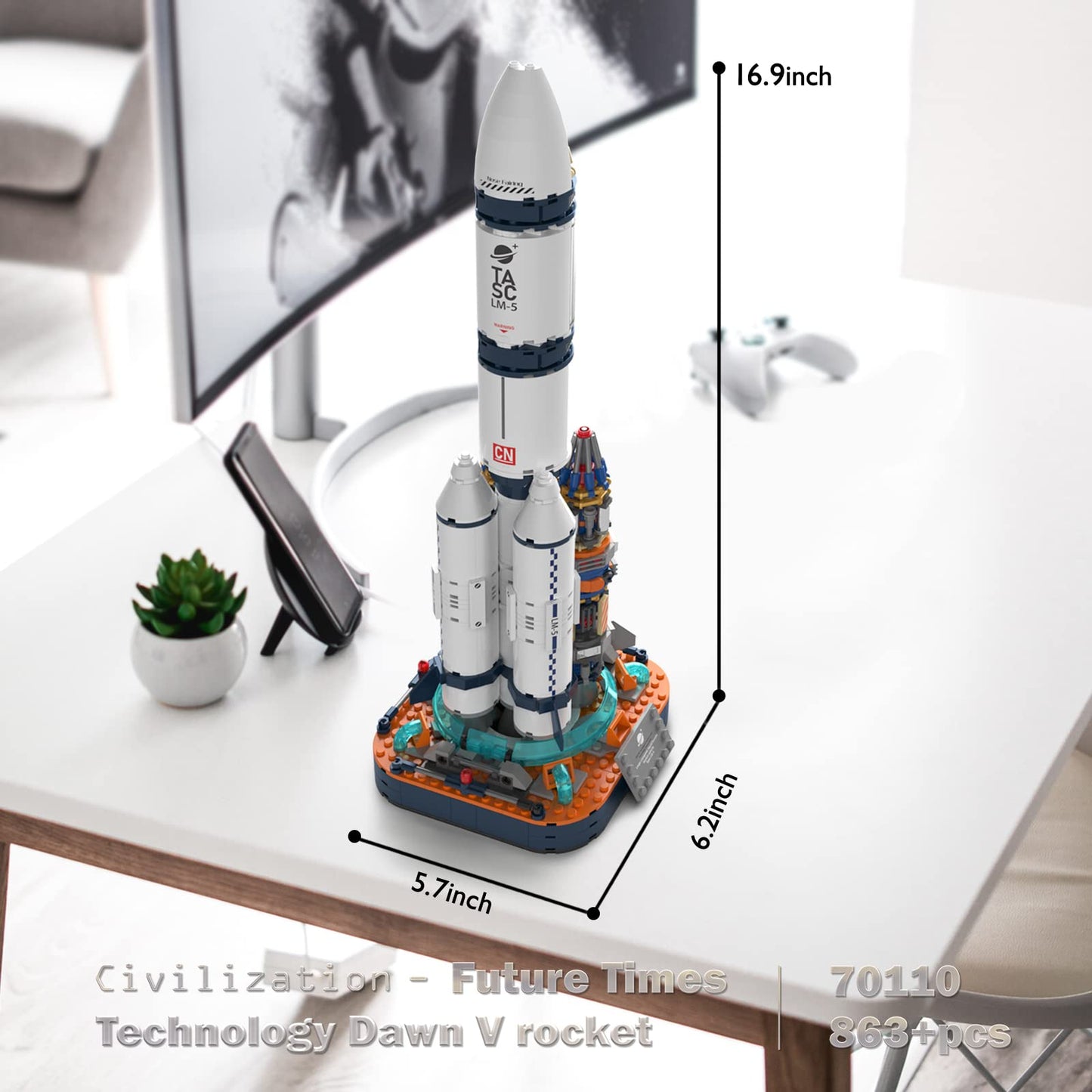 Jmbricklayer Space Rocket Building Sets For Boys 8-14 Adults 70110, Spaceship Exploration Space Toys, Space Shuttle Rocket Ship