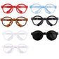 7pcs Doll Eye Glasses Set, Cute Plastic Doll Dress up Sunglasses Eyeglasses Mini Toy Costume Stuff Accessories for Figures Colle