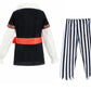 10 Pcs Pirate Costume Kids Coat Pants Hat With Accessories Deluxe Set For Party Cosplay 8-10 Years