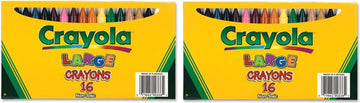 Crayola Large Crayons, Classic Colors, 16 Count (Pack of 2)