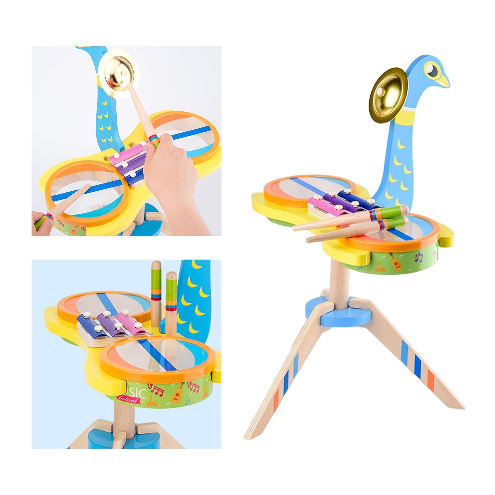 Trendivibe Drum Toys Early Educational Toys Music Instruments For Boys Holiday Gifts| Baby Learning Toy | Infant Activity Toy | 
