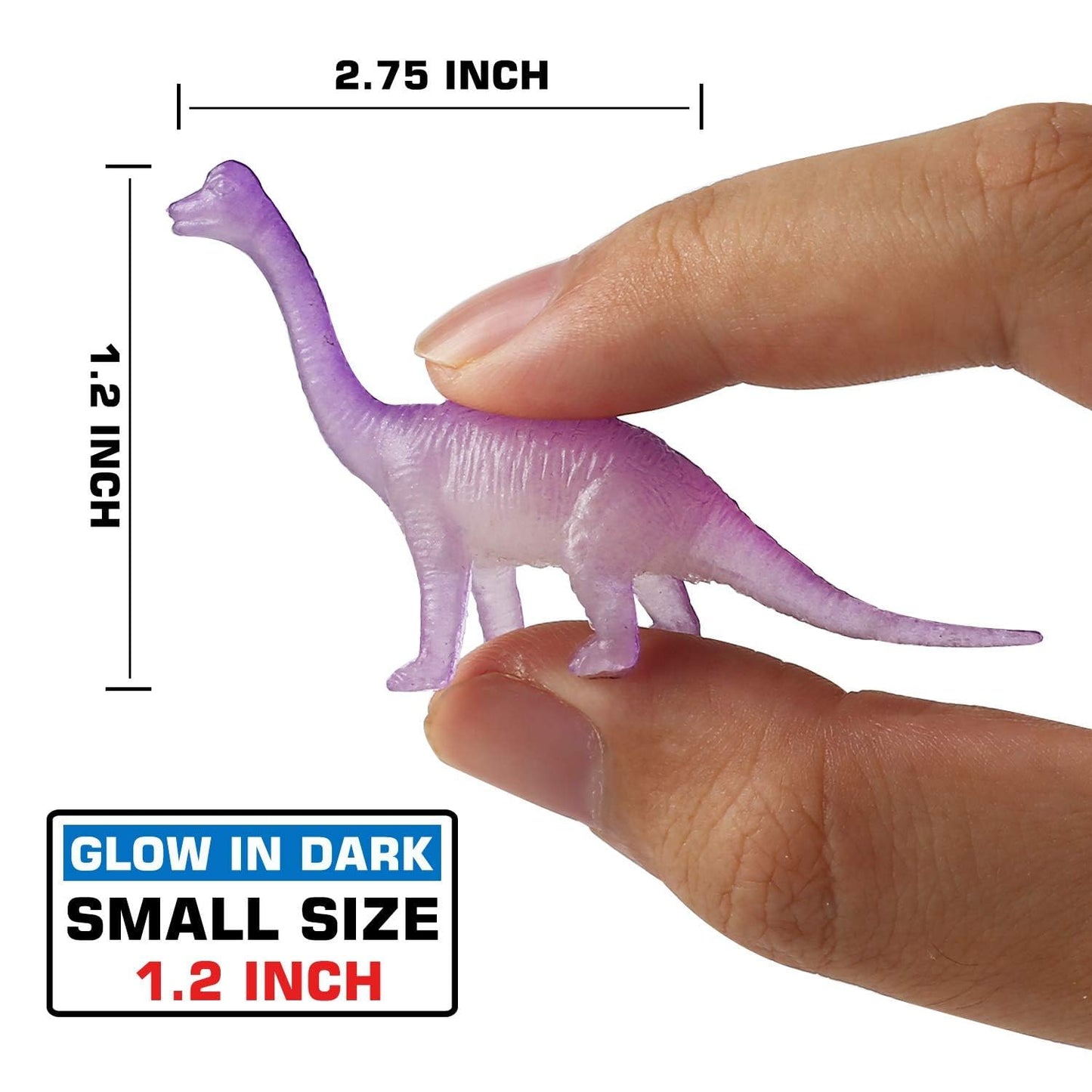 Yeonha Toys 96 Pack Glow In Dark Mini Dinosaur Bulk Toy Set, Dinosaur Party Favors For Kid, Cupcake Toppers, Birthday Decoration Goody Bag Filler, Classroom Prize, Pinata Stuffers