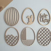 Curious Button Set Of 12 Pcs Easter 6 Style Wooden Cutout Unfinished Wood Egg Slices Easter Wooden Diy Paint Crafts Hanging Embe