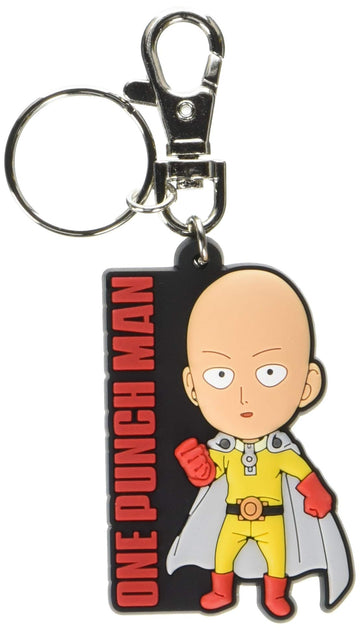 Great Eastern Animation One Punch Man Sd Saitama Standing Pvc Keychain, 2', Multicolor