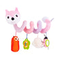 Jollybaby Baby Car Seat Stroller Toys, Plush Activity Hanging Spiral Activity Pram Crib With Music Box, Rattles, Squeaker For Ba