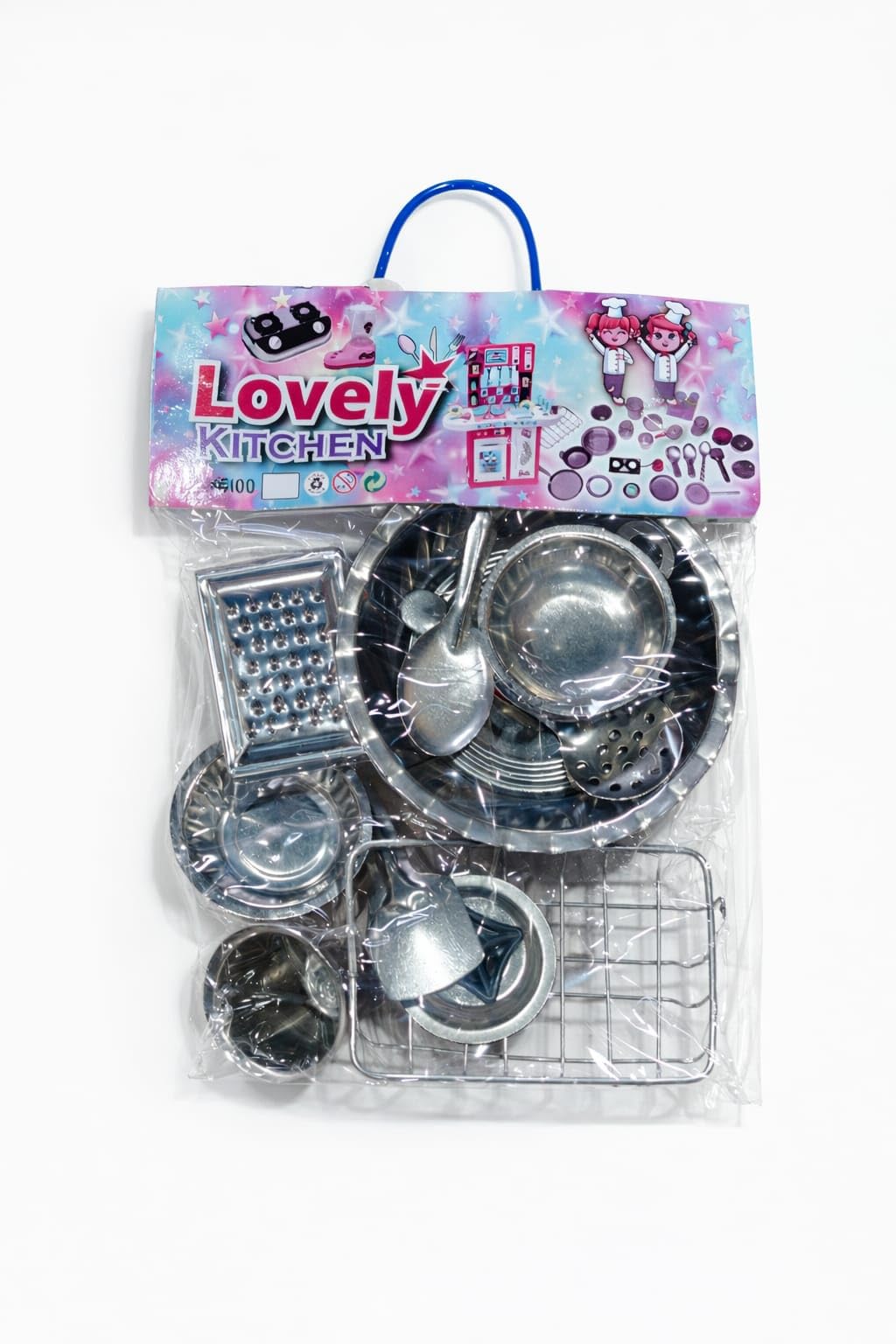 Kids Mini Steel Kitchen Set Toy | Lovely Kitchen Pretend Play Utensils Set for Children