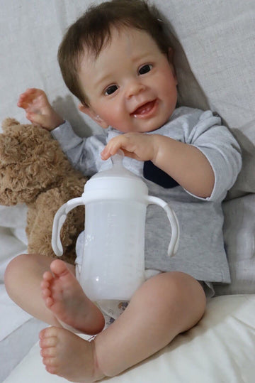 Pinky Reborn 24 Inch Reborn Toddler Baby Doll Boys Realistic Soft Silicone Newborn Babies Dolls Gift Set For Kids Age 3+
