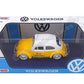 Motormax 1966 Volkswagen Beetle Taxi Yellow With White Top 1/24 Diecast Model Car