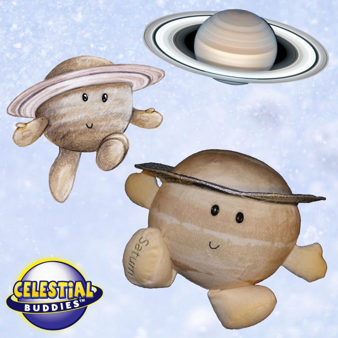 Celestial Buddies Saturn Buddy Science Astronomy Space Solar System Educational Plush Stuffed Planet Toy