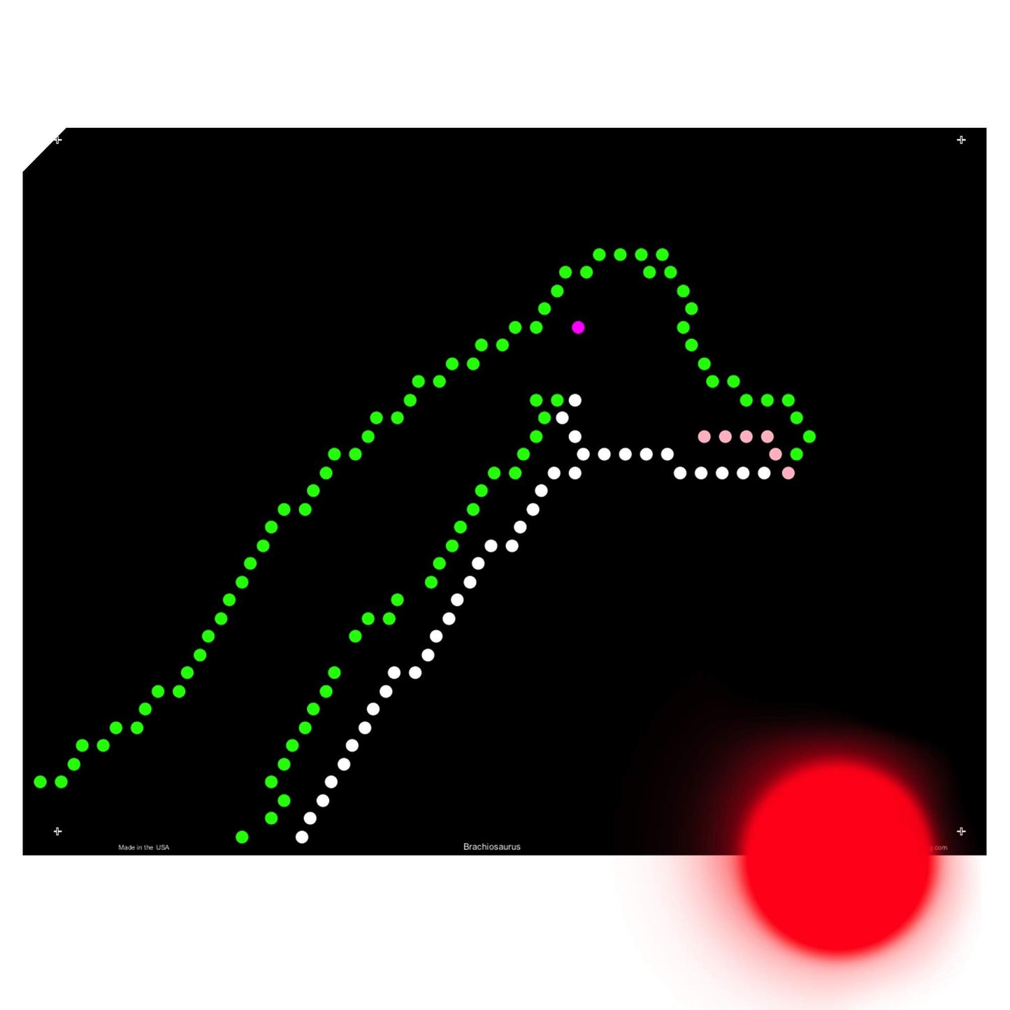 Illumipeg Dinosaur Refill Templates For Pre-1994 Original Lite Brite (10 Sheets, 9X12)