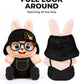 4pcs Dolls Outfit Set  Hat & Overalls for 17 cm Doll Clothes Accessories Suit  Stylish Clothes for Doll  Cute Outfits for Dress up Unique Style with enhanced Fabric  Black