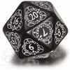 Q-Workshop D20 Level Counter Black & White Die