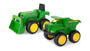 John Deere Vehicle Set - Includes Dump Truck Toy And Tractor Toy With Loader - Kids Outdoor Toys - Kids Construction Toys And Sa