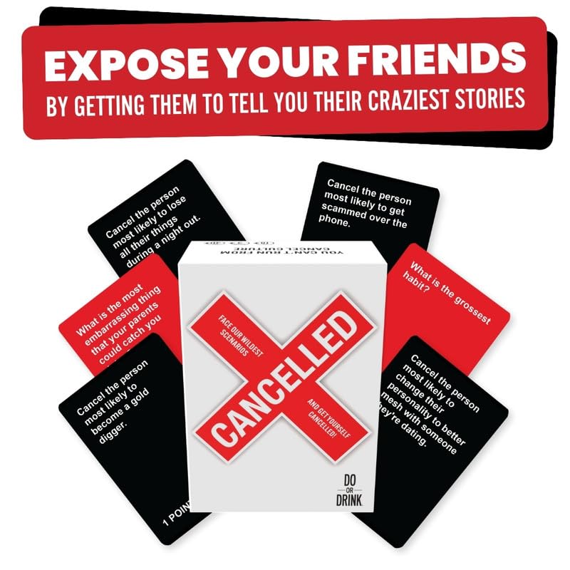 Do or Drink Hilarious Party Games - 350 Cards, Medium Size, Multi Color, Perfect for Game Nights, College, Couples, Bachelorette Parties