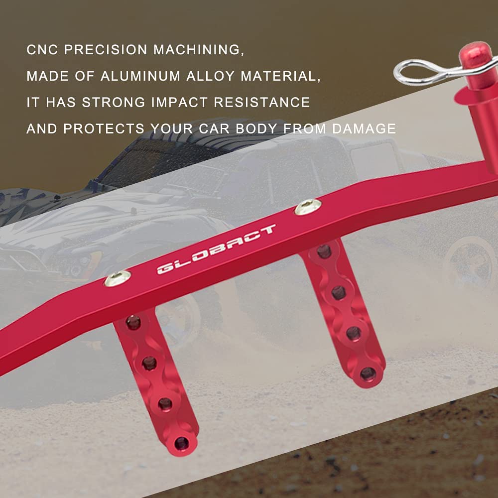 Aluminum Front & Rear Body Mounts with Body Posts Upgrade Parts for 1/10 Slash 2WD Rustler Stampede VXL Replaces #1914R RED