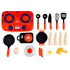 Fashion My Day 19x Pretend Play Kitchen Accessories Set Kitchen Playset Cookware Toys Pink