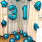 7 Balloon, Blue Number Balloons 40 Inch, 7Th Birthday Decorations For Kids Girls Boys, Blue Party Decoration For Women Men, Numb