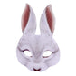 Himine Halloween Easter Carnival Party Masquerade EVA Half Face Bunny Mask (White)