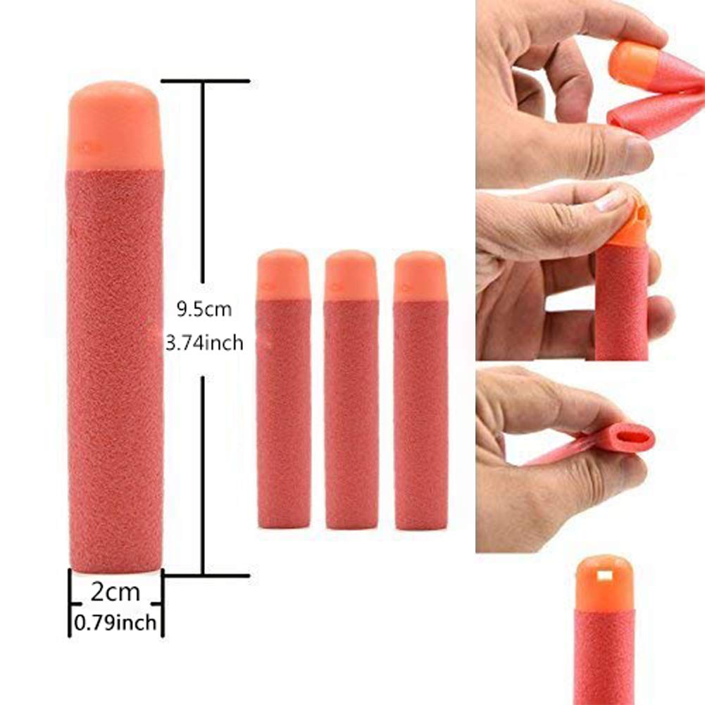 120 PCS Mega Dart Refill Pack 9.5cm Red enhanced Refill project pieces for N-Strike Mega Series Blasters